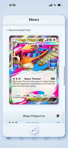 Mega Pidgeot EX Pokémon Trading Card