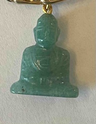 Seated Buddha Green Gemstone Pendant/Charm