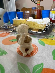 Seated Cherub Figurine Ornament