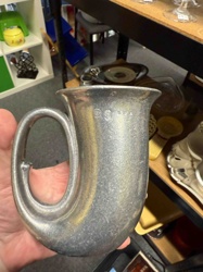 Pewter Jigger or Measure with Horn-Shaped Body