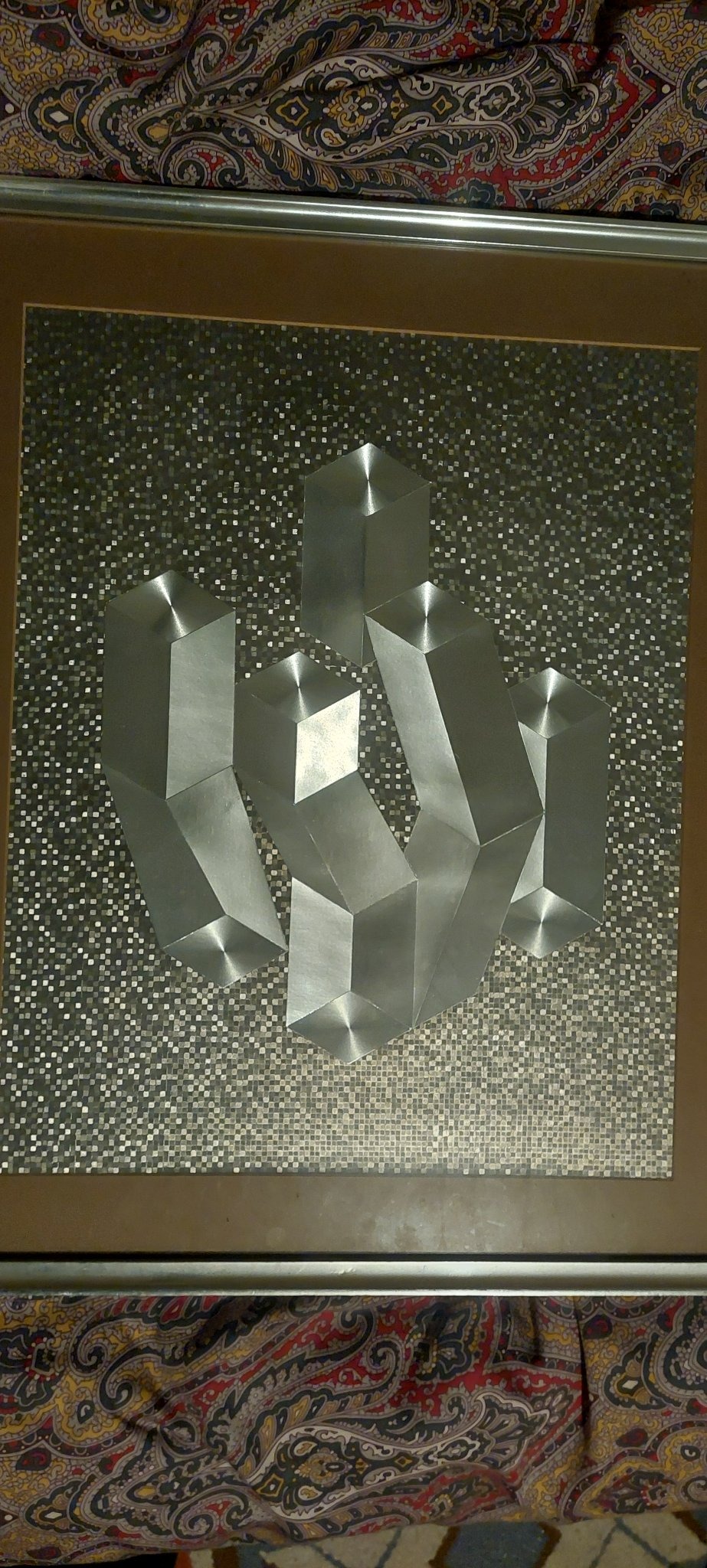 Submitted photo of Mixed media metal sculpture wall art
