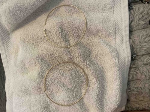 Gold-Tone Textured Hoop Earrings