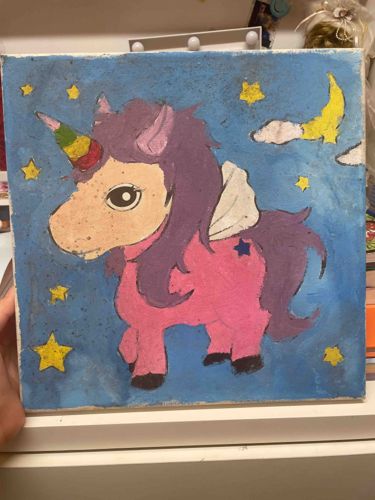 Unicorn Hand-Painted Canvas