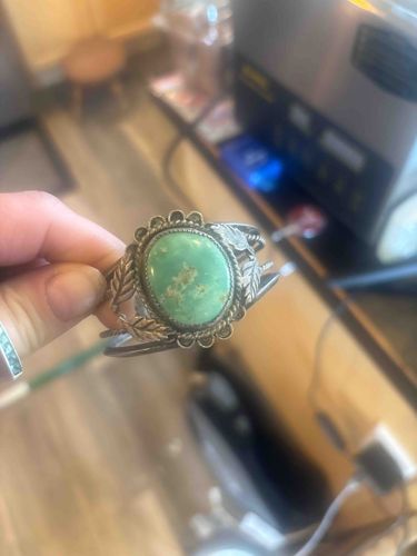 Vintage Turquoise and Silver Cuff Bracelet