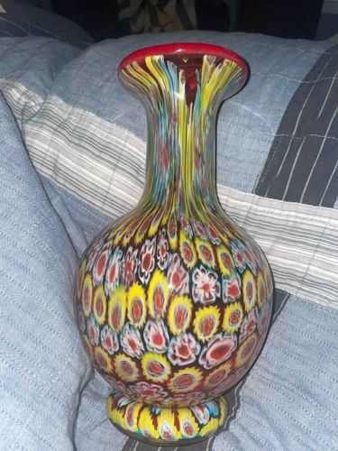 Millefiori Art Glass Vase