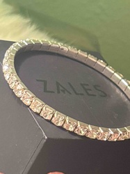 Stretch Tennis Bracelet with Square Clear Stones