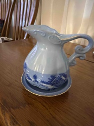 Victorian-Style Porcelain Ewer and Basin Set