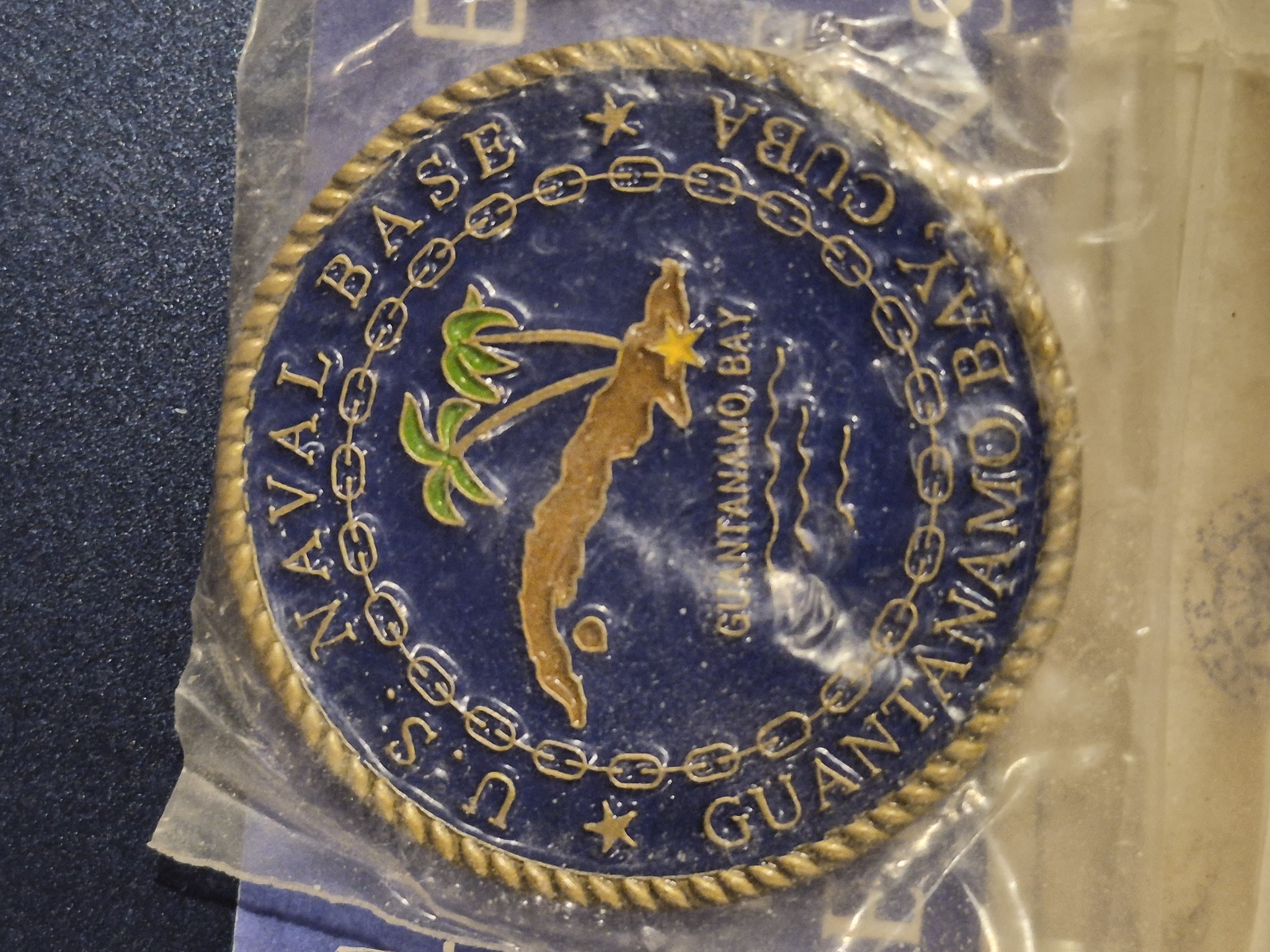 Submitted photo of U.S. Naval Base Guantanamo Bay Challenge Coin (unverified)