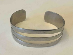 Triple-Band Metal Cuff Bracelet