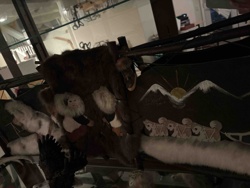 Alaskan Art Sled with Dolls and Animal Furs