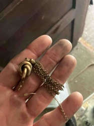 Brass Knot and Chain Pull/Tassel