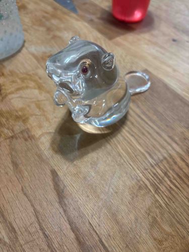 Clear Glass Beaver Figurine