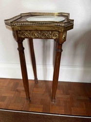 French Gilt Bronze Mounted Bois Durci Plant Stand / Occasional Table
