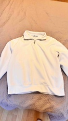 Zara Cream 1/4 Zip Pullover Sweatshirt