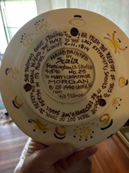Hand-Painted Commemorative Ceramic Plate by Scala