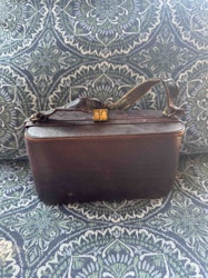 Vintage Brown Vanity Case/Box Purse