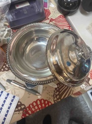 Silver-Plated Serving Dish with Lid