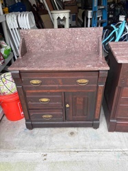 Antique Washstand with Stone Top