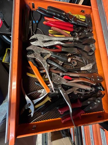 Assorted Pliers and Gripping Tools Drawer