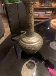 Indian Bidriware Hookah Base/Vase