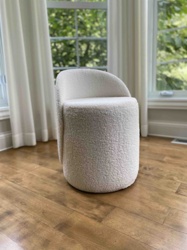 Modern Bouclé Upholstered Children's Armless Chair
