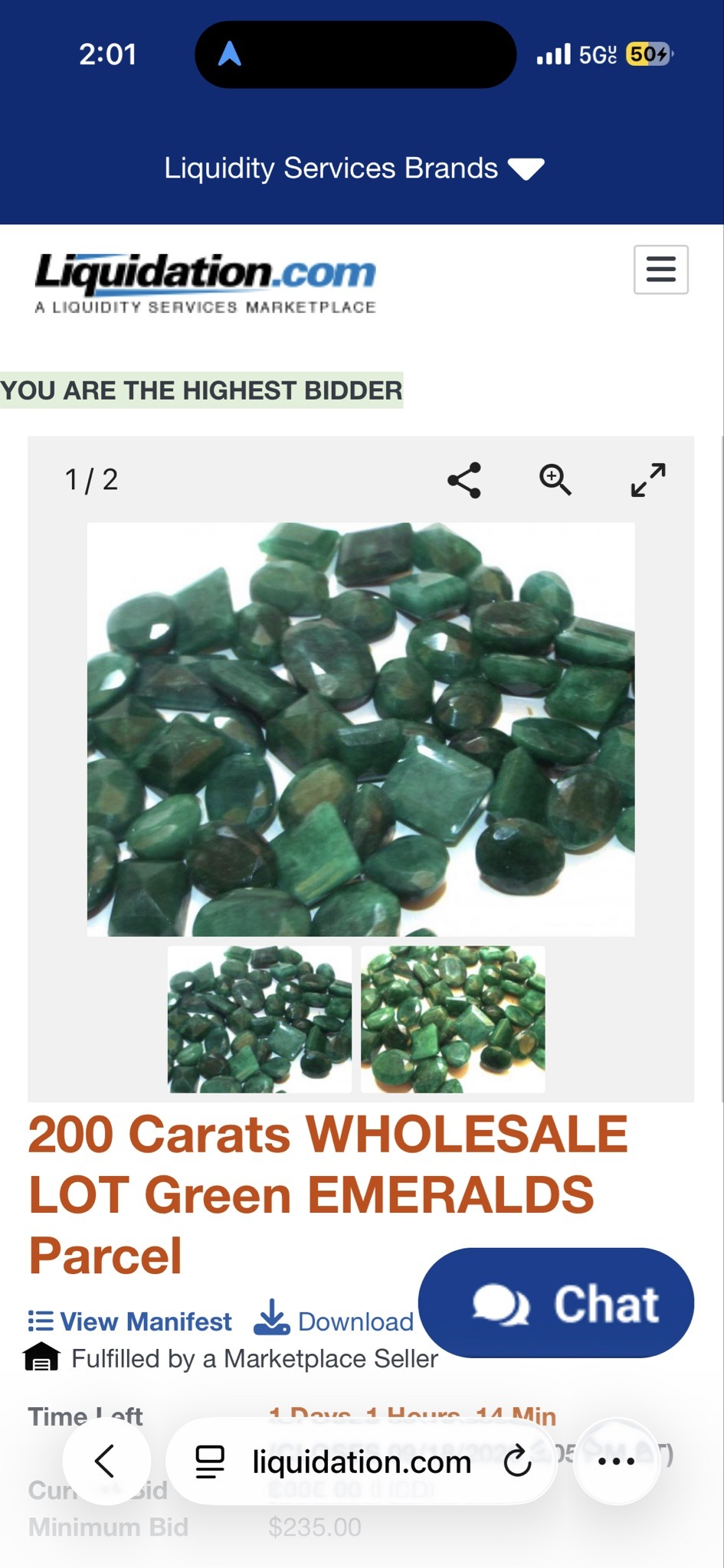 Submitted photo of Loose faceted green gemstones parcel