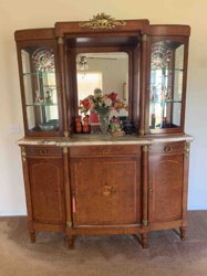 French Empire Style Display Cabinet / Sideboard