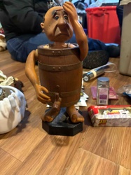 Man in a Barrel Novelty Figurine
