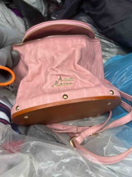 Antonio Adriano Pink Faux Leather Backpack Handbag