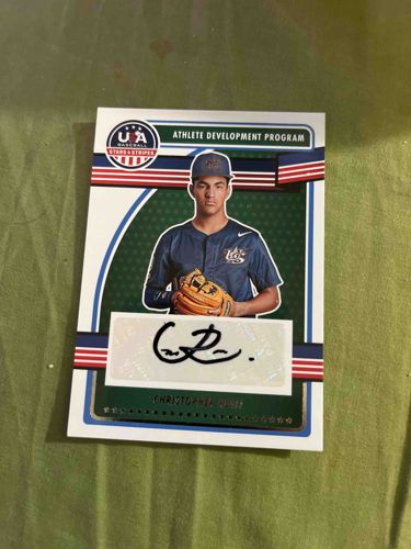 Christopher Muniz Autographed USA Baseball Stars & Stripes Athlete Development Program Trading Card