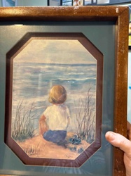 Framed 'Child on Beach' Print by Clifford