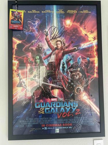 Autographed Guardians of the Galaxy Vol. 2 Movie Poster