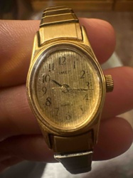 Timex Quartz Gold-Tone Women's Watch with Expansion Band