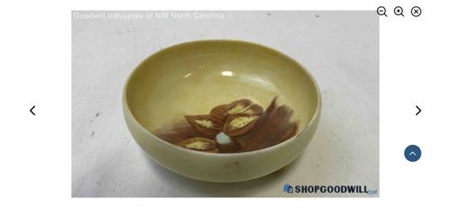 Antique T&V Limoges France Small Porcelain Footed Bowl with Almond Decoration