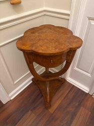 Art Deco Burl Wood Accent Table
