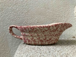 Spatterware Ceramic Gravy Boat