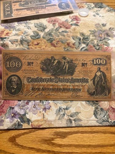 Confederate States of America One Hundred Dollar Banknote