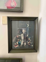 Anthropomorphic Figure with Fruit Framed Art Print
