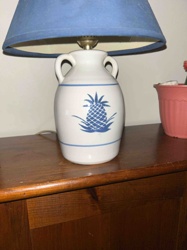 Stoneware Pineapple Motif Table Lamp