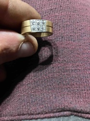 Men's 14k Gold Diamond Band Ring