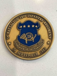 1st Battalion 19th Infantry Regiment 'Rock of Chickamauga' Commemorative Coin