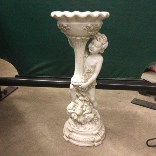 Cherub/Putti Figural Pedestal Planter Stand