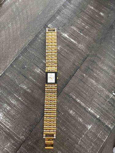 Two-Tone Rectangular Dial Ladies' Bracelet Watch