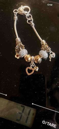 Mixed Metal Charm Bracelet