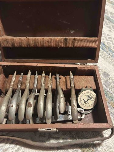 Antique Dental Extraction Tool Set with Suprema Gauge