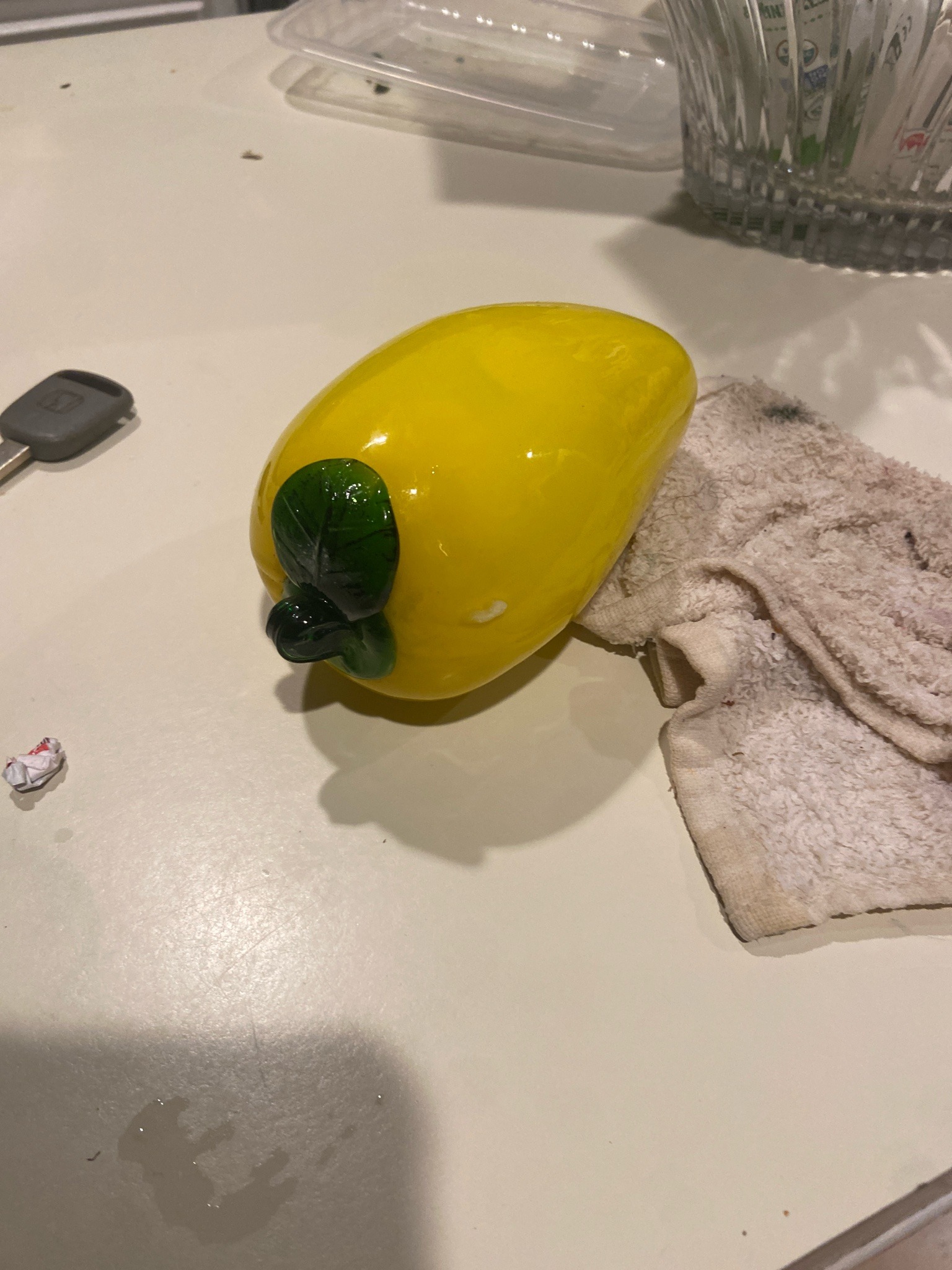 Submitted photo of Yellow Glass Fruit Figurine