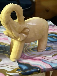 Carved Onyx Elephant Figurine