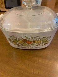 CorningWare Casserole Dish with L'Echalote La Marjolaine Pattern