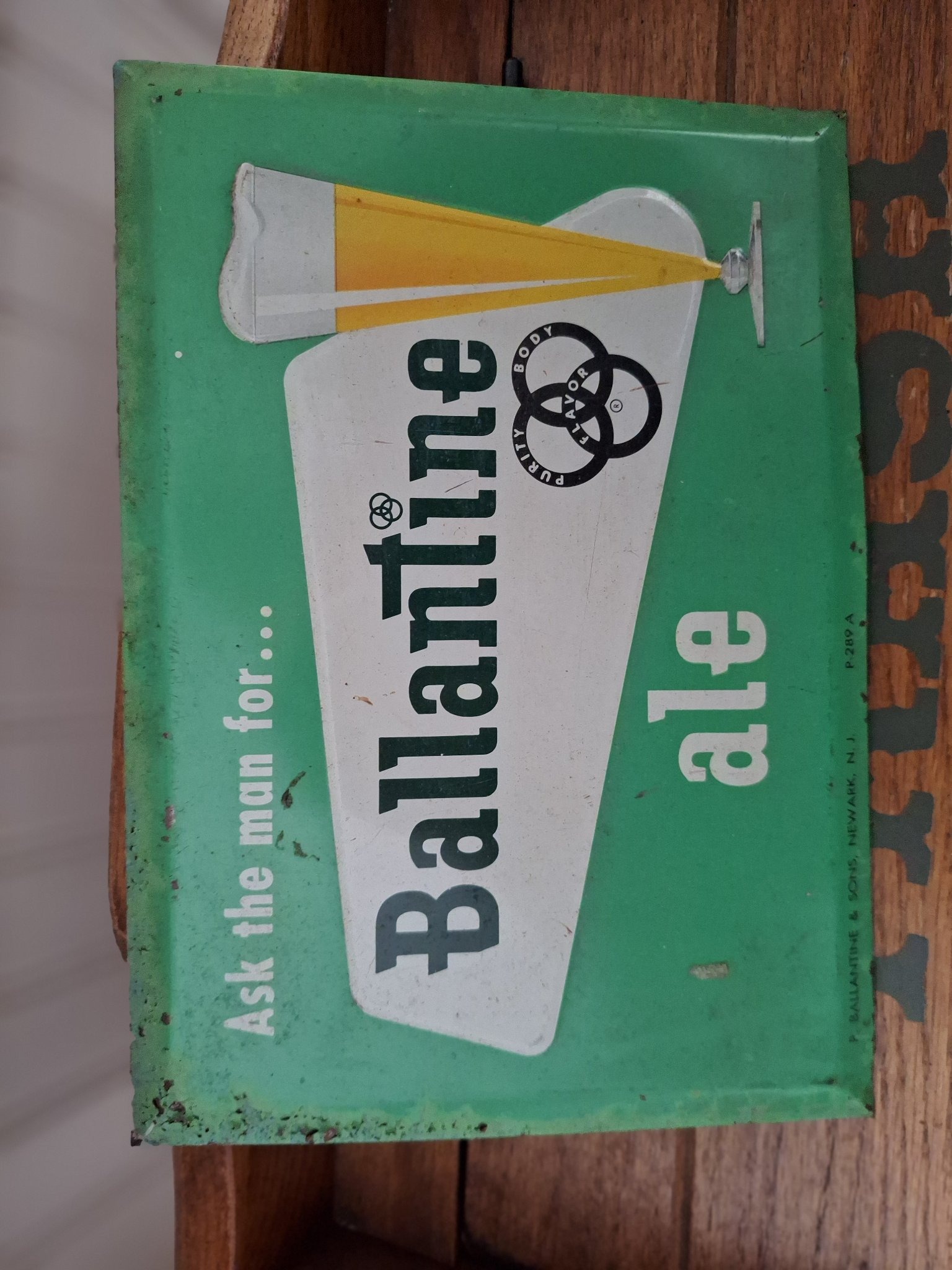 Submitted photo of Ballantine Ale Advertising Sign (not authenticated)