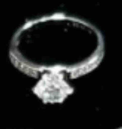 Sterling Silver Solitaire with Pave Set Accents Ring